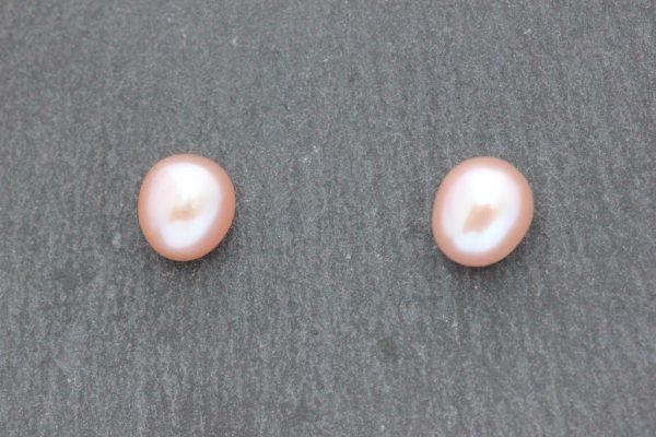 Pink Freshwater Pearl Earring Studs
