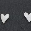 Squishy Heart Earring Studs, Satin Finish