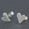 Squishy Heart Earring Studs, Satin Finish