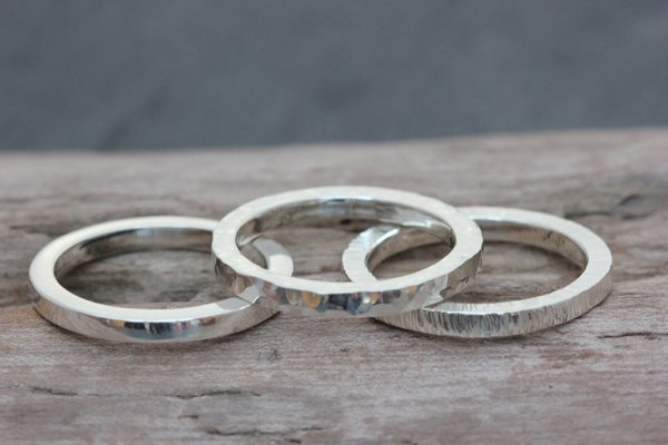 Flat square ring trio Ring Making Experience - Flat Square Wire Ring | Date to be set