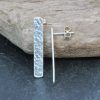 Oblong earrings - Glitter hammered