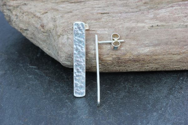 Oblong earrings - Glitter hammered
