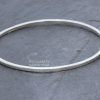Square line hammered bangle 1wm slate Square Wire Bangle - Line Hammered