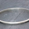 Traditional bangle smnooth slate 1wm Traditional D-shape bangle