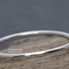 Fully rounded silver bangle
