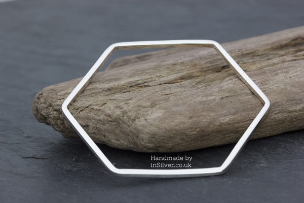 Geometric Hexagonal Bangle
