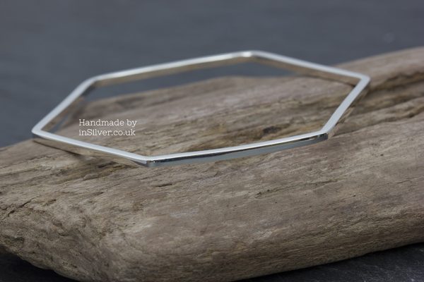 Geometric Hexagonal Bangle