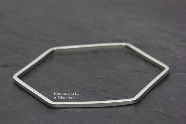 Geometric Hexagonal Bangle