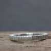 Heavy Square ring, line hammered