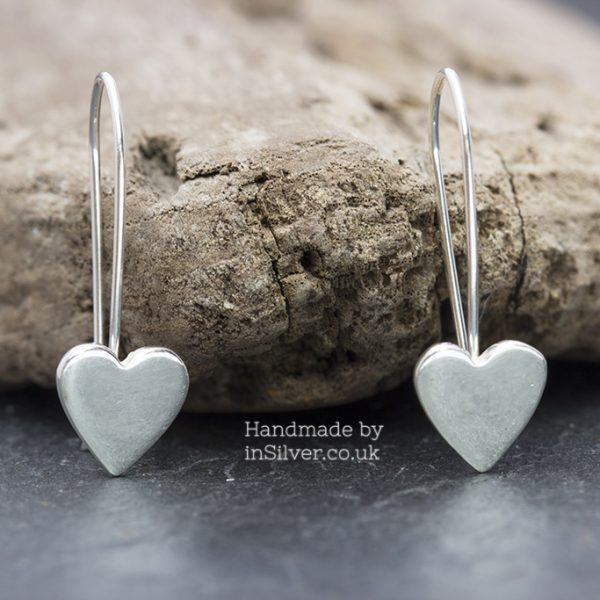 Shiny Heart Hook Earrings