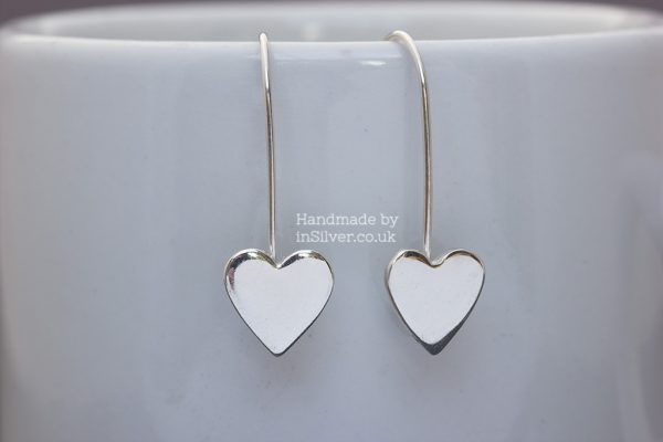 Shiny Heart Hook Earrings