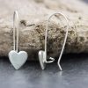 Shiny Heart Hook Earrings