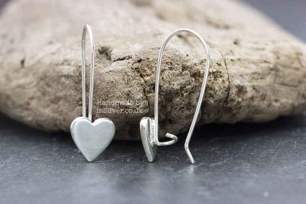 Shiny Heart Hook Earrings