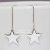 Smooth star threaders view 4 1024 Shiny Star Hook Earrings