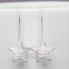Line Hammered Star Hook Earrings