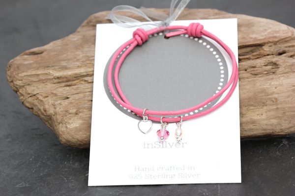 Pink Heart Friend card 1024 Friendship bracelet: Pink Heart