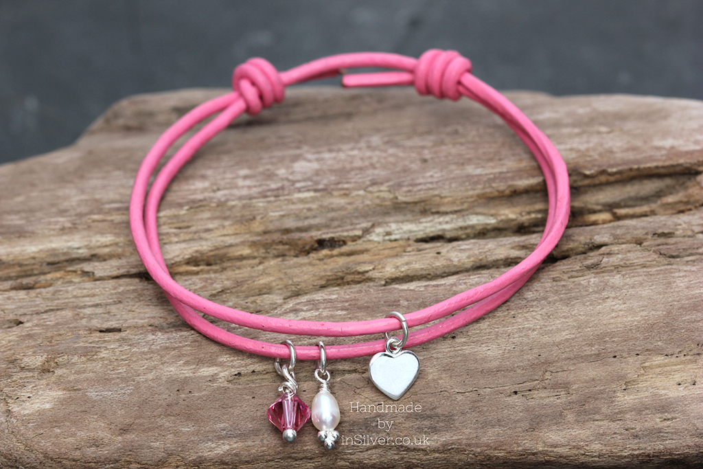 Friendship bracelet: Pink Heart