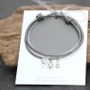 Silver heart friend card Friendship bracelet: Silver Heart