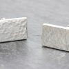 Rectangular Hammered Cufflinks