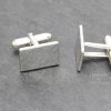 Rectangular Hammered Cufflinks