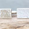 Rectangular Hammered Cufflinks