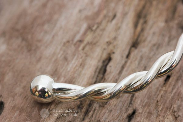 Heavy twisted torque bangle