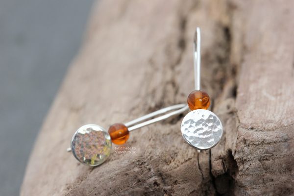 Amber threader earrings