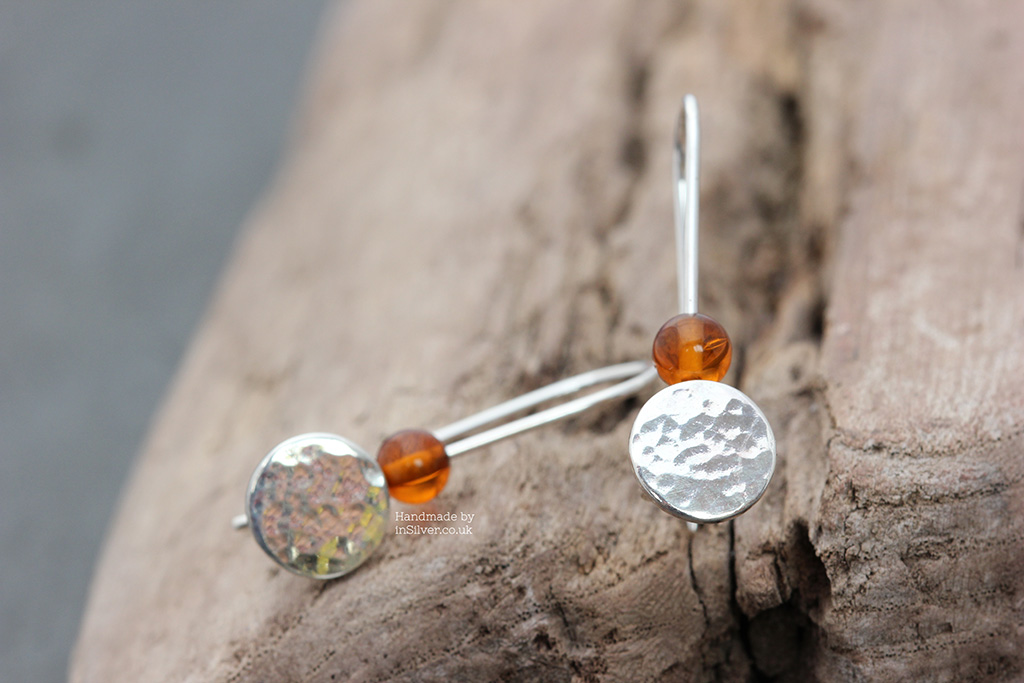 Amber threader earrings