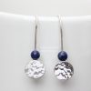 Lapis Lazuli Threader Handmade Earrings InSilver