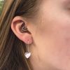 Shiny Heart Hook Earrings