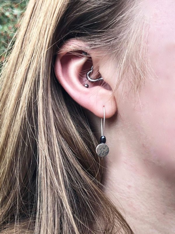 Lapis Lazuli Threader Handmade Earrings InSilver