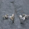 Squishy Heart Ear Studs Glitter Hammered