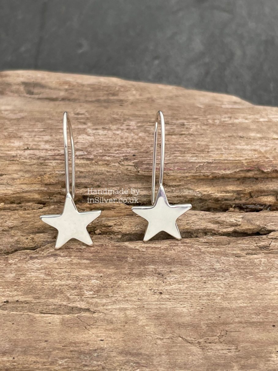 Shiny Star Hook Earrings