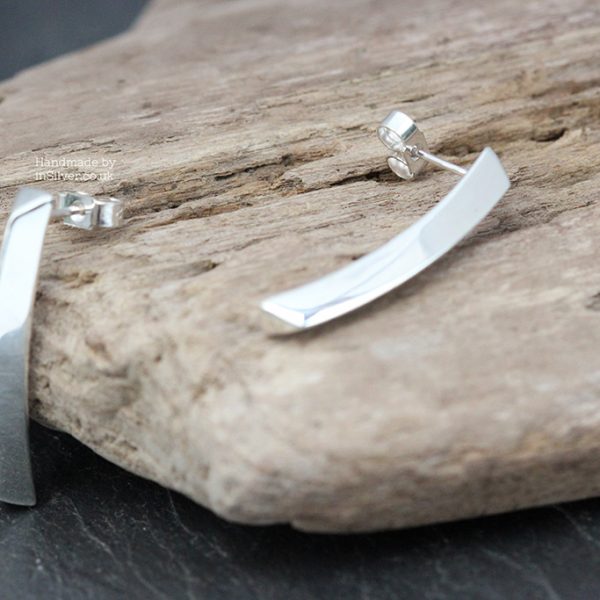 Triangular Geometric sterling silvler handmade earrings
