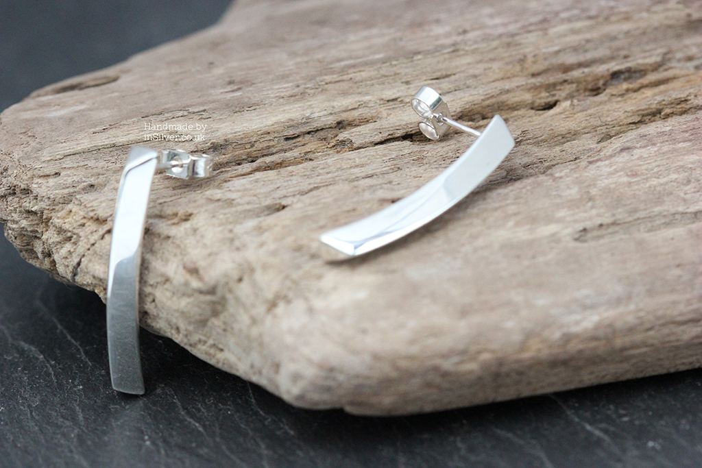 Triangular Geometric sterling silvler handmade earrings