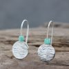Sterling silver & Amazonite Earrings, handmade in Folkestone
