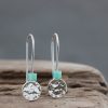 Amazonite Sterling silver earrings handmade in Folkestone