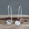 Sterling silver Garnet Earrings Handmade in Folkestone