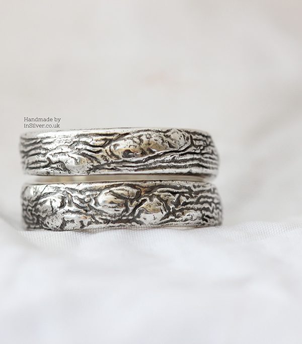 Sterling silver seaweed ring, handmade in Folkestone