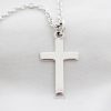 Sterling silver cross pendant - plain