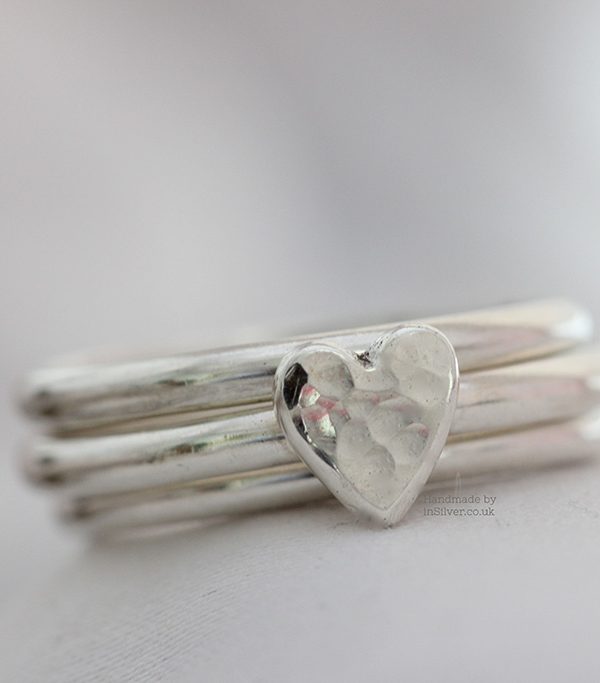 Standard Heart stacking ring set