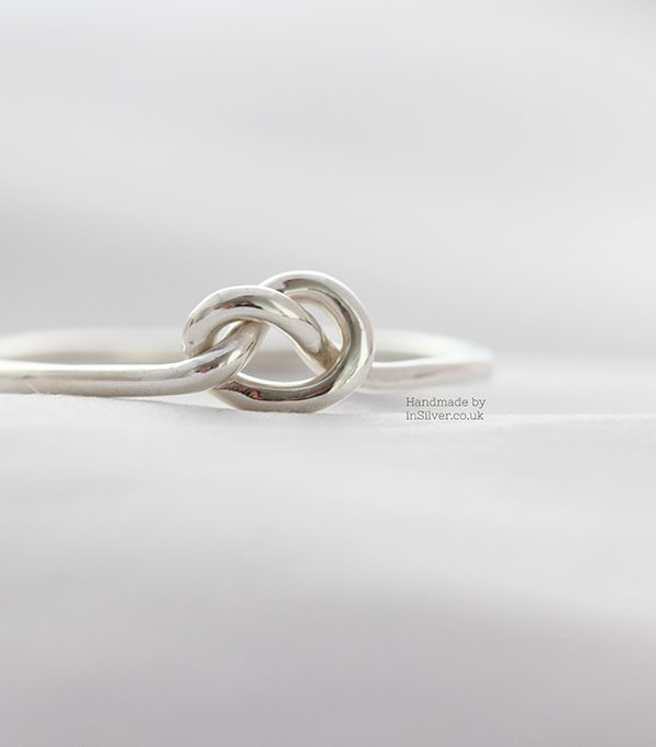 Sterling silver knot ring