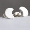 Crescent moon studs, plain
