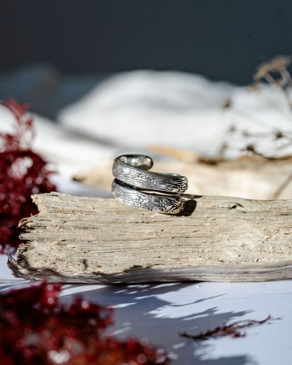 Sterling Silver Seaweed wrap ring