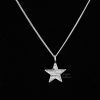Sterling silver line hammered mini star pendant handmade in Folkestone
