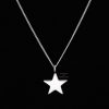 Star mini pendant plain velvet wm 1024 Sterling silver plain mini star pendant, handmade in Folkestone
