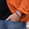 Heavy Twist Torque Bangle, sterling silver.