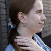 Sterling Silver ribbon Twist hoop earrings and ring.