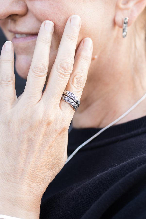 Sterling silver Seaweed wrap ring.