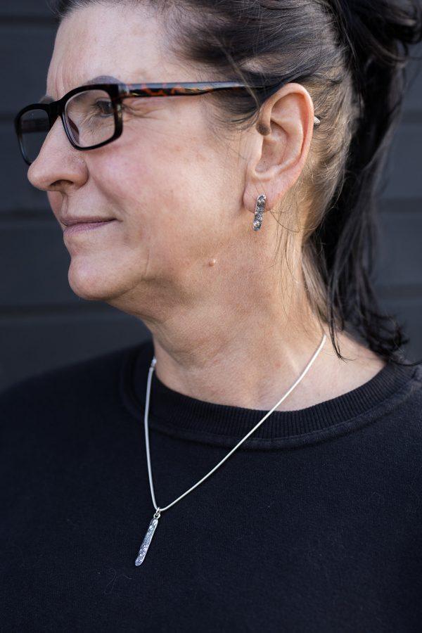 Seaweed stud earrings and pendant